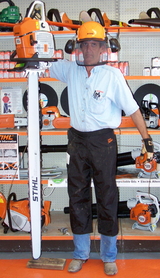Woodchuck's Owner with Stihl Chainsaw